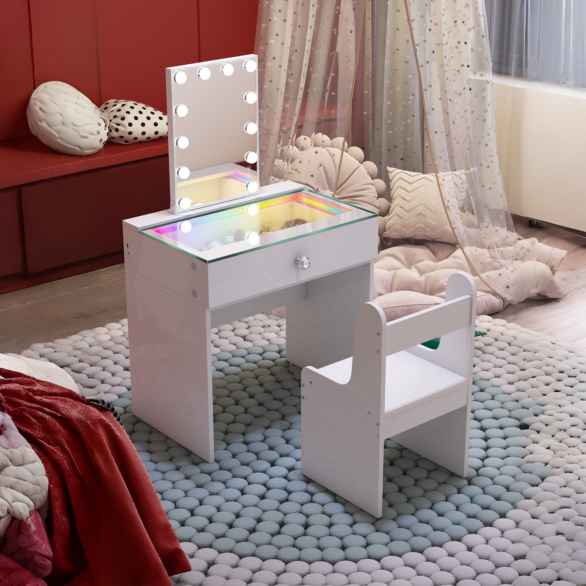 VANITII Elsa Vanity Table with Chair