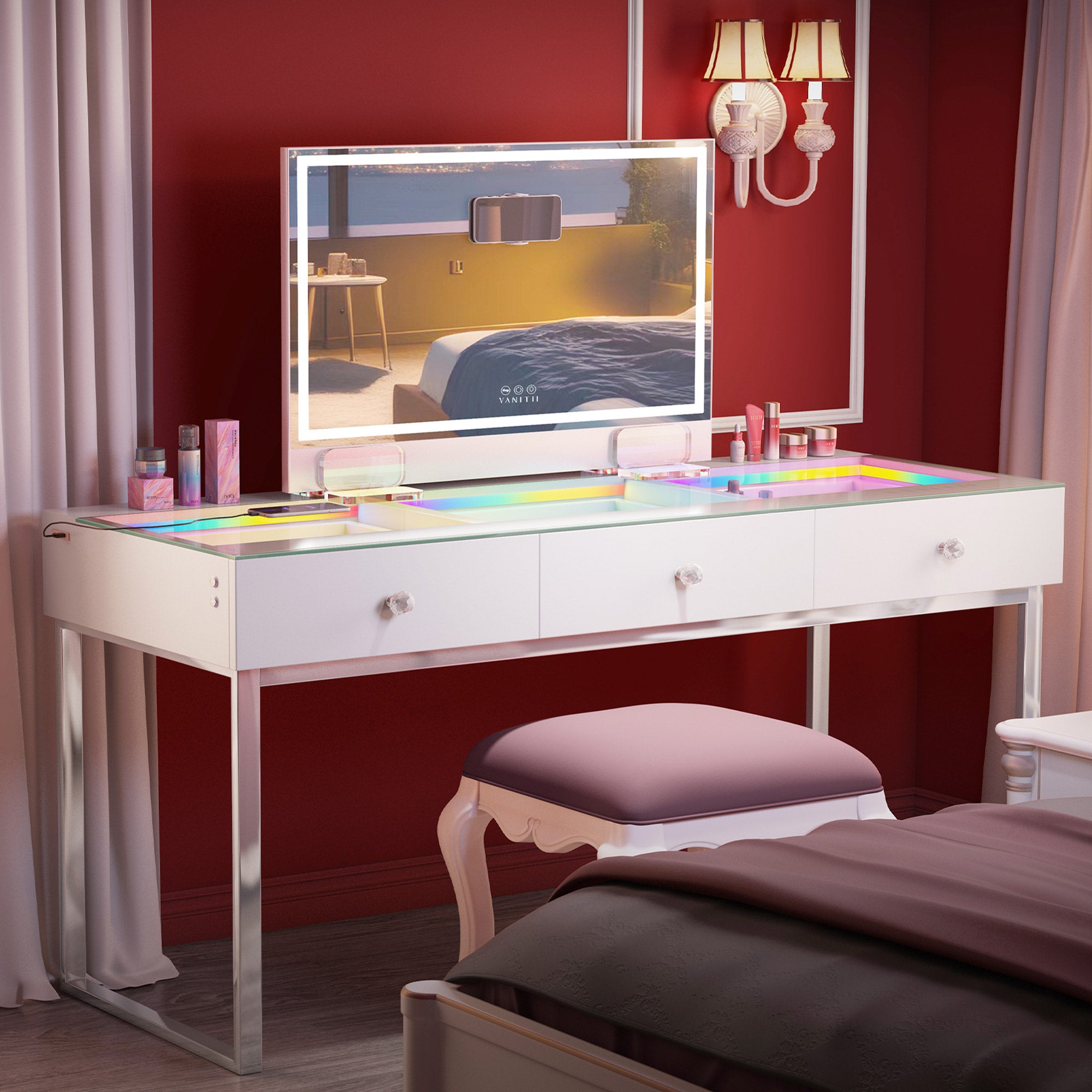 VANITII Skinny Light Strip Vanity Mirror