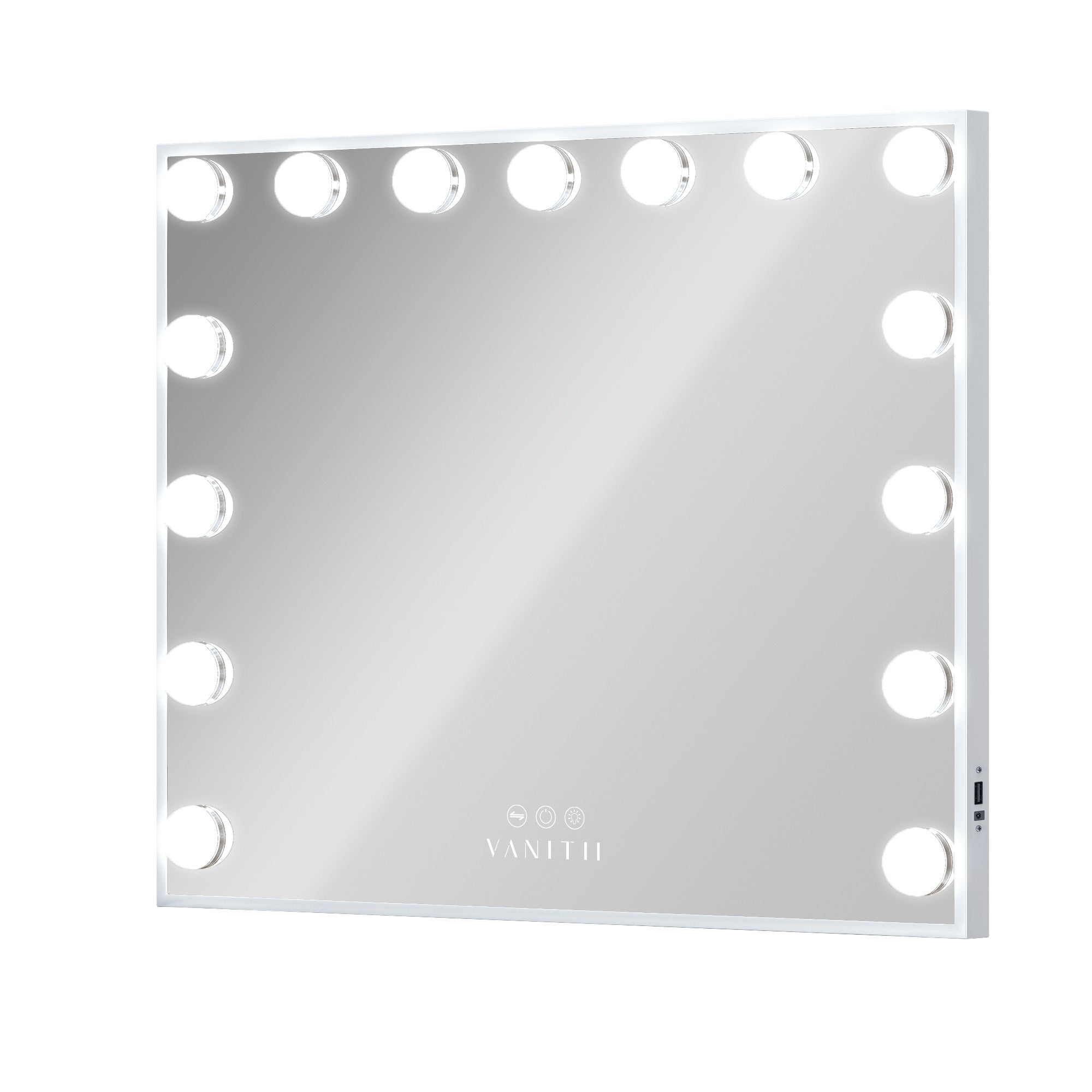 VANITII Mary Hollywood Vanity Mirror XXL - 15 Dimmable LED Bulbs vanitii