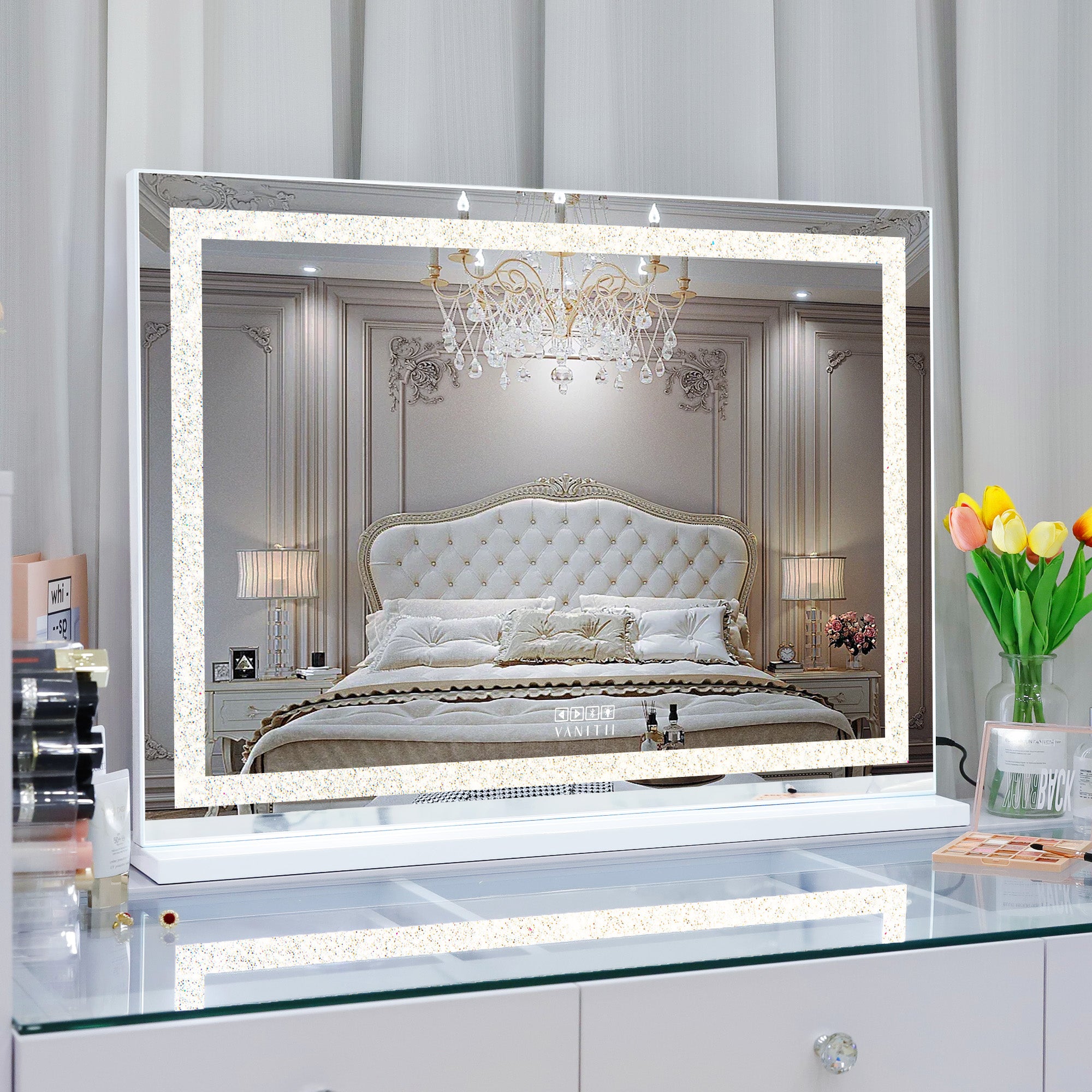 VANITII Luxury Crystal Vanity Music Mirror