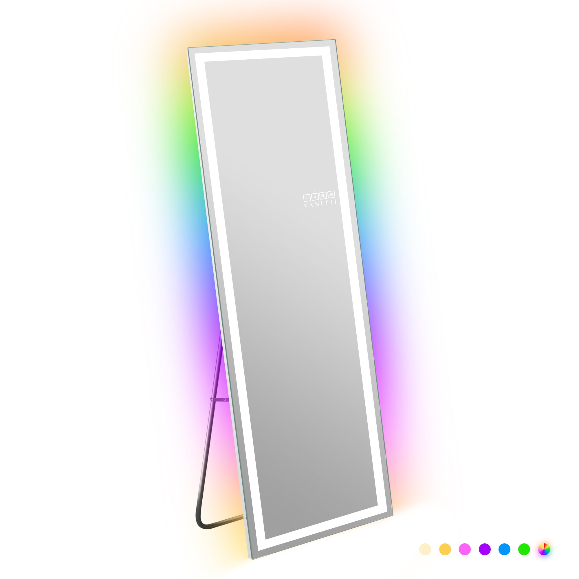 VANITII Vanity Full-Length Light Strip Mirror with RGB Light