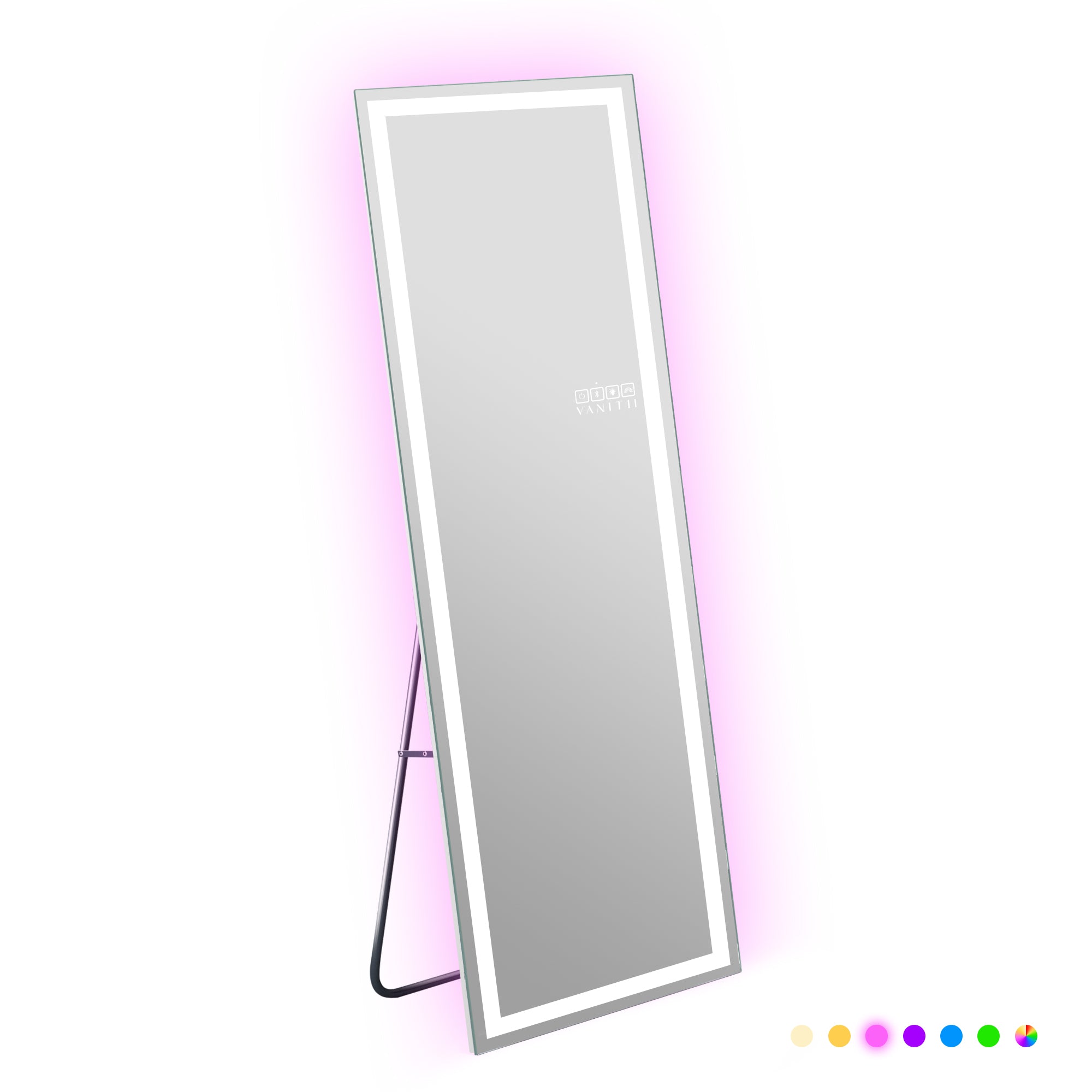 VANITII Vanity Full-Length Light Strip Mirror with RGB Light