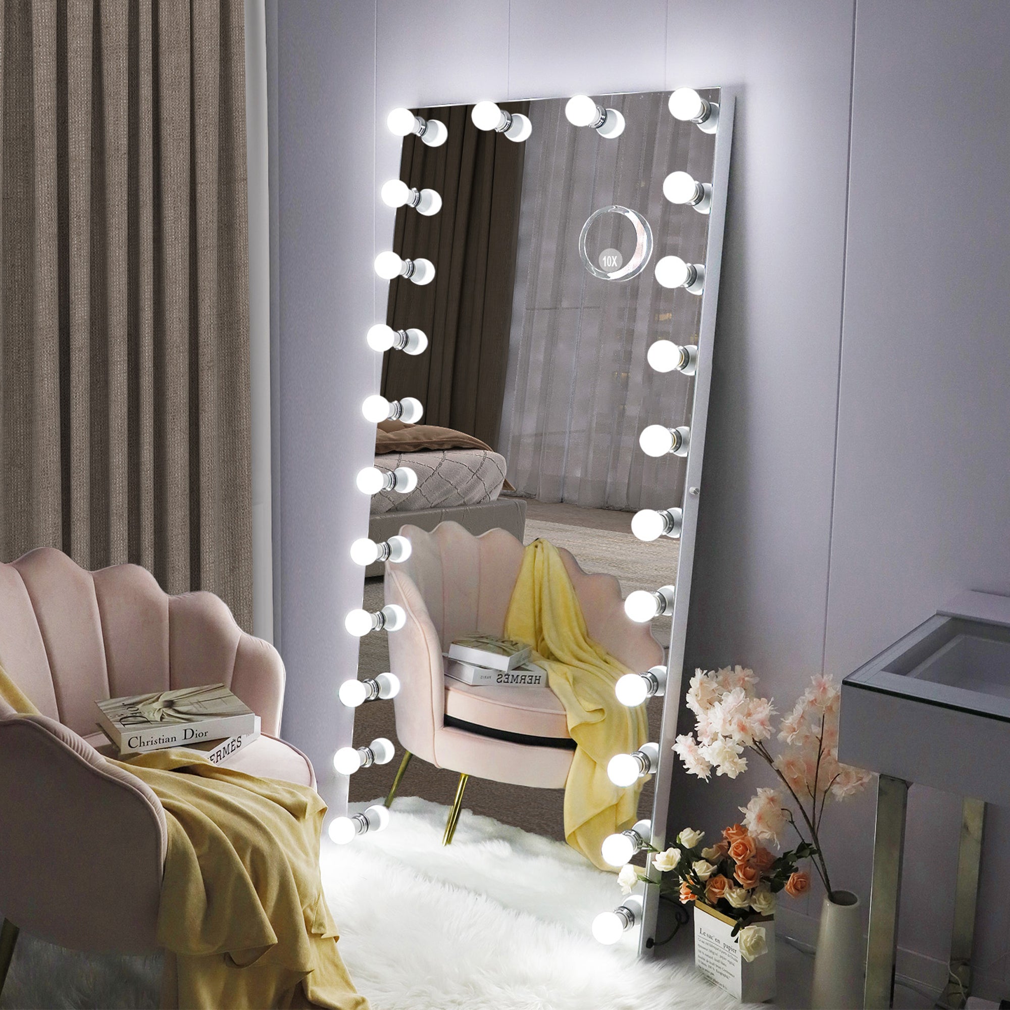 VANITII Marilyn Full-Length Vanity Dressing Mirror with 24 Bulbs
