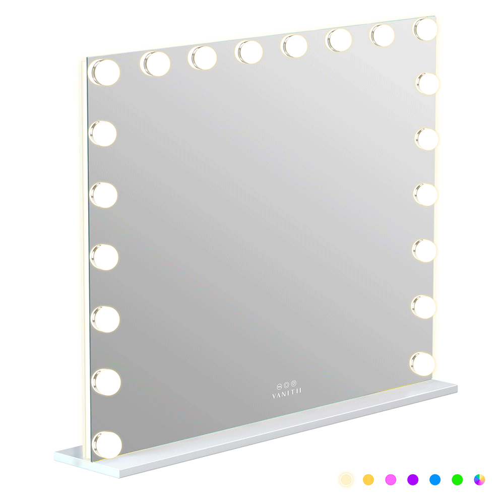 VANITII 20 Dimmable LED Bulbs Hollywood Vanity Mirror with RGB Light
