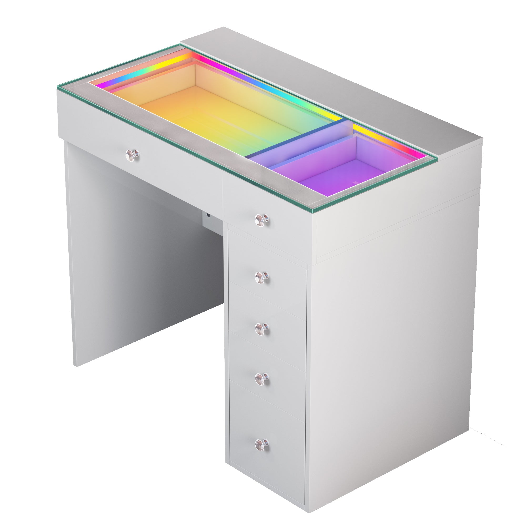 VANITII Diana 6 Storage Drawers Vanity Table