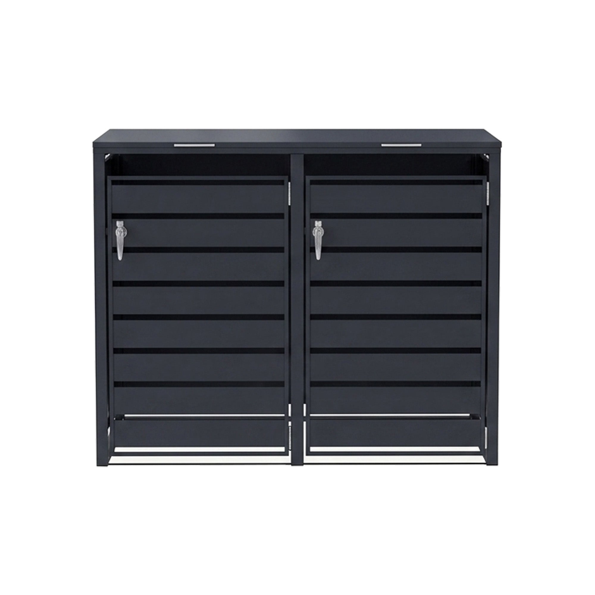 Double-Door Steel Trash Can Enclosure
